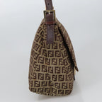 FENDI Zucchino Canvas Mamma Baguette Shoulder Bag Beige103058