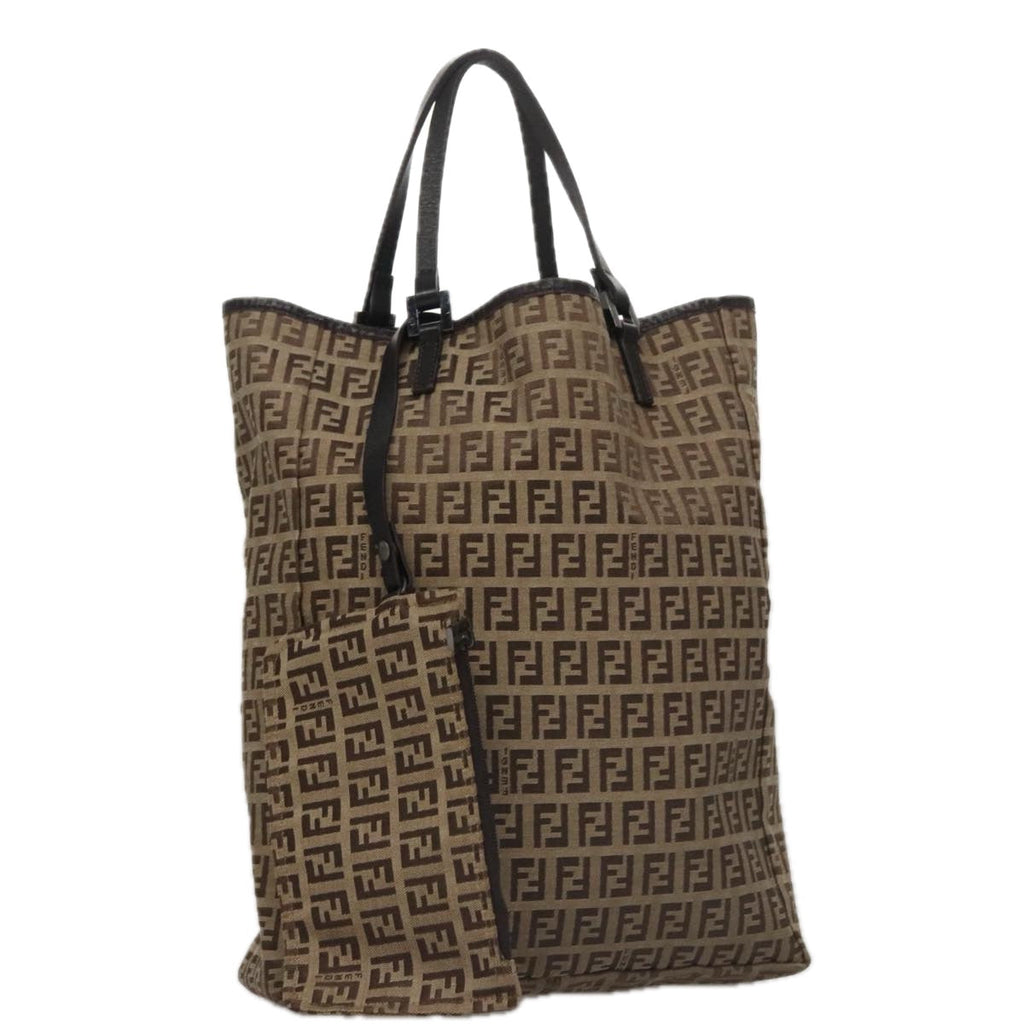 FENDI Zucchino Canvas Hand Bag Beige103401