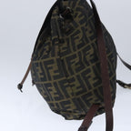 FENDI Zucca Canvas Backpack Brown Black Silver103545