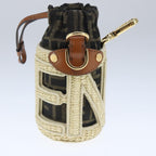 FENDI Zucca Canvas Pouch Brown Black beige103806