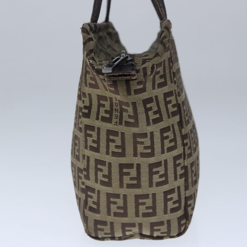 FENDI Zucchino Canvas Hand Bag Brown103841