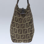 FENDI Zucchino Canvas Hand Bag Brown103841