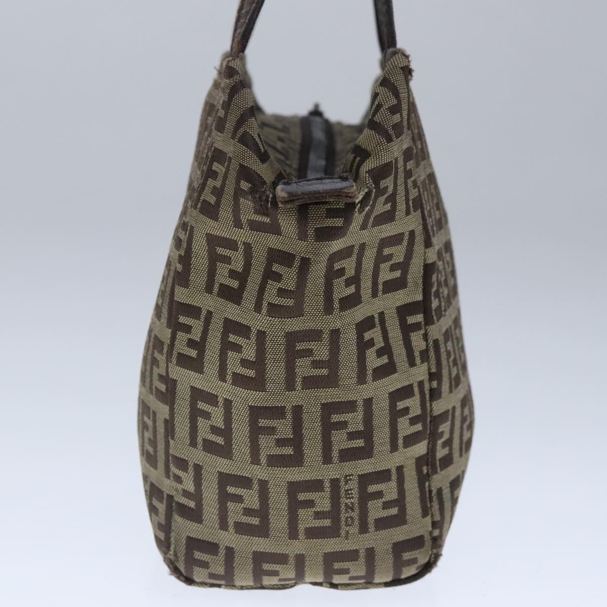 FENDI Zucchino Canvas Hand Bag Brown103841