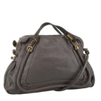 Chloe Paraty Shoulder Bag Leather Brown Gold 103875