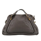 Chloe Paraty Shoulder Bag Leather Brown Gold 103875