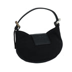 FENDI Mini Croissant Hand Bag Nylon Black Silver103892