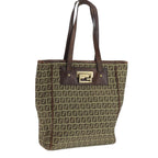 FENDI Zucchino Canvas Tote Bag Beige104183