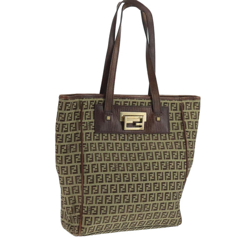 FENDI Zucchino Canvas Tote Bag Beige104183