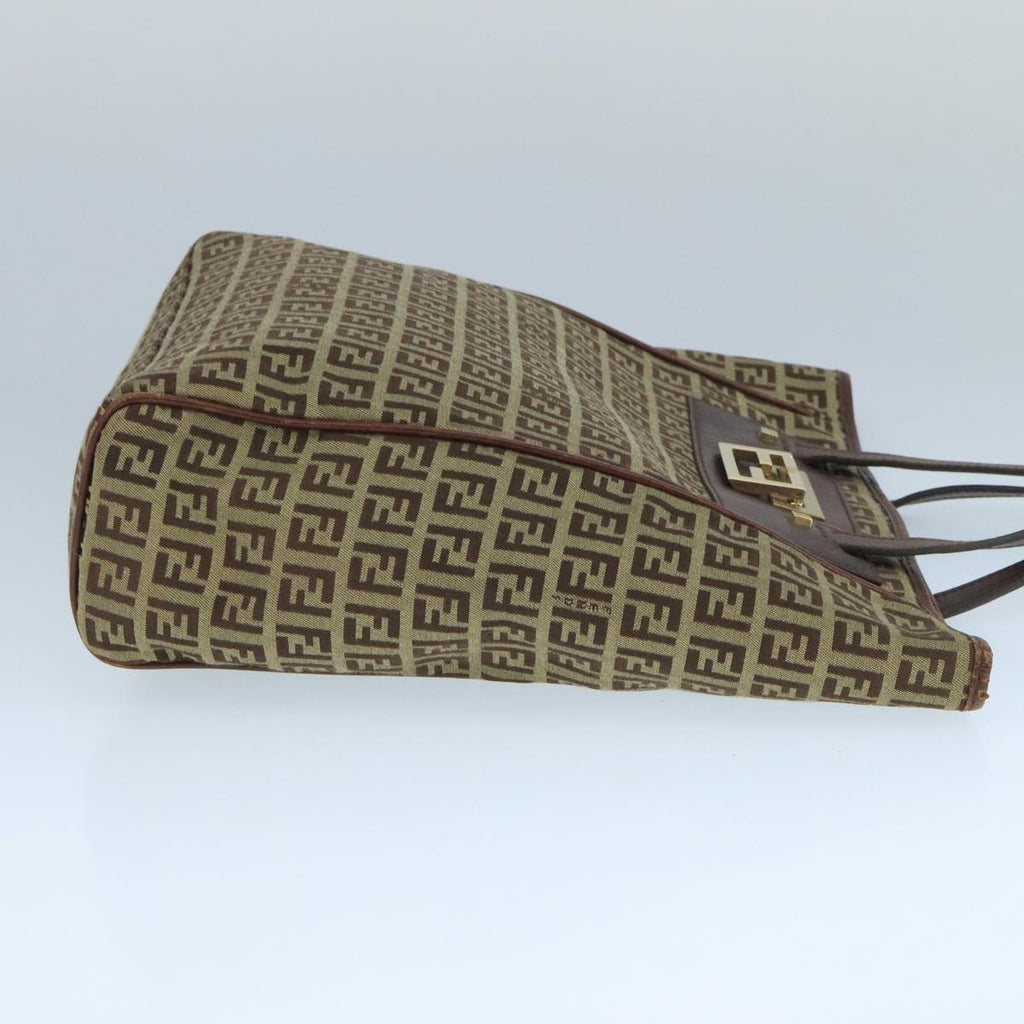 FENDI Zucchino Canvas Tote Bag Beige104183