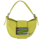 FENDI Mini Croissant Hand Bag Leather Yellow104272