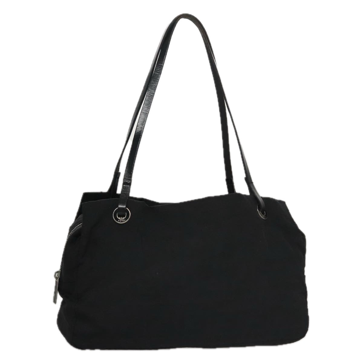 FENDI Zucca Canvas Shoulder Bag Black104305