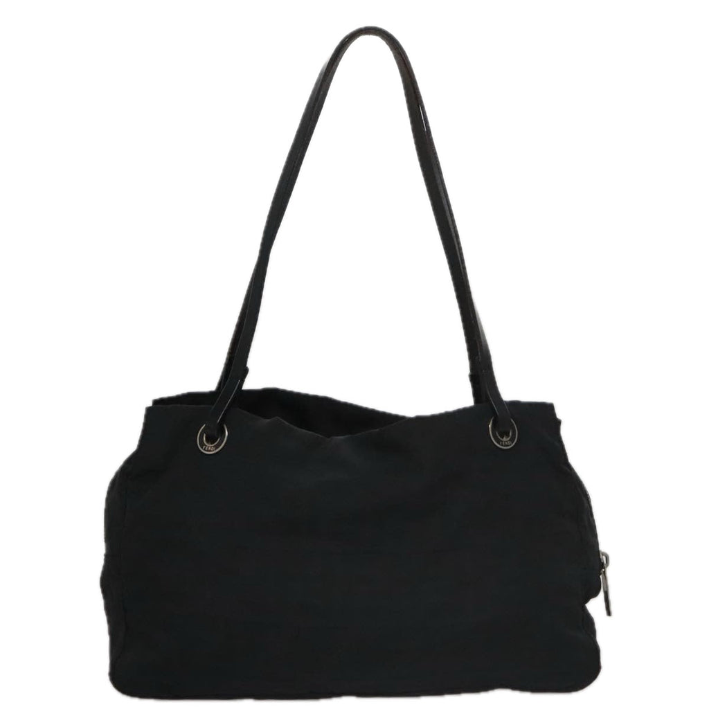 FENDI Zucca Canvas Shoulder Bag Black104305