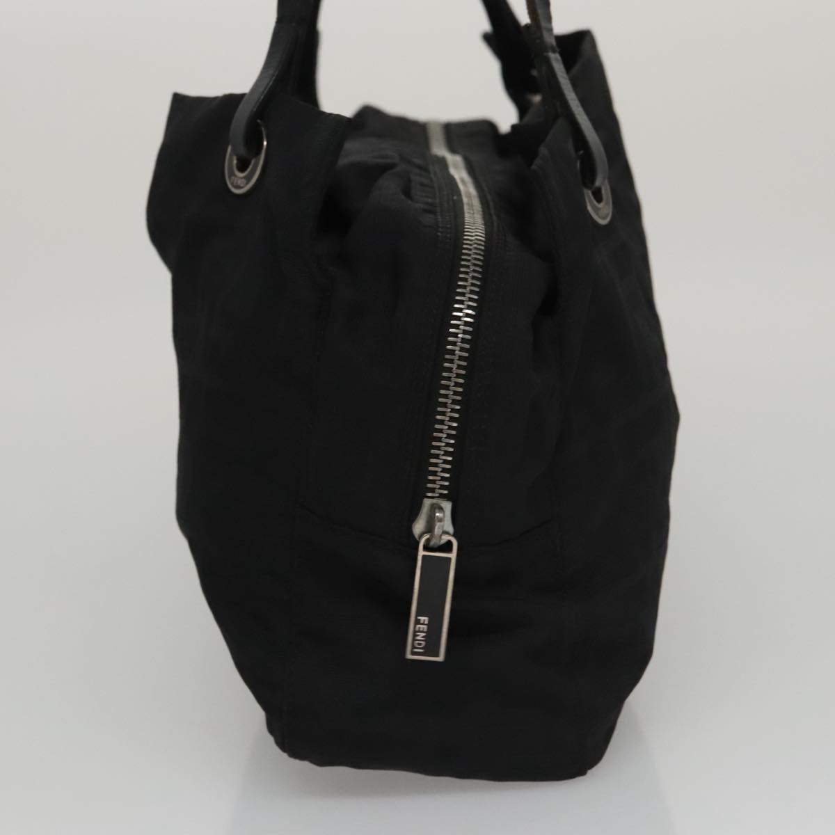 FENDI Zucca Canvas Shoulder Bag Black104305