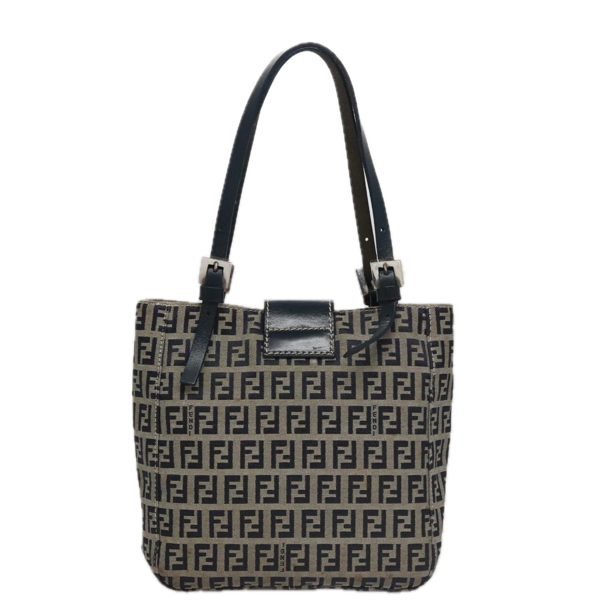 FENDI Zucchino Canvas Hand Bag Navy104306