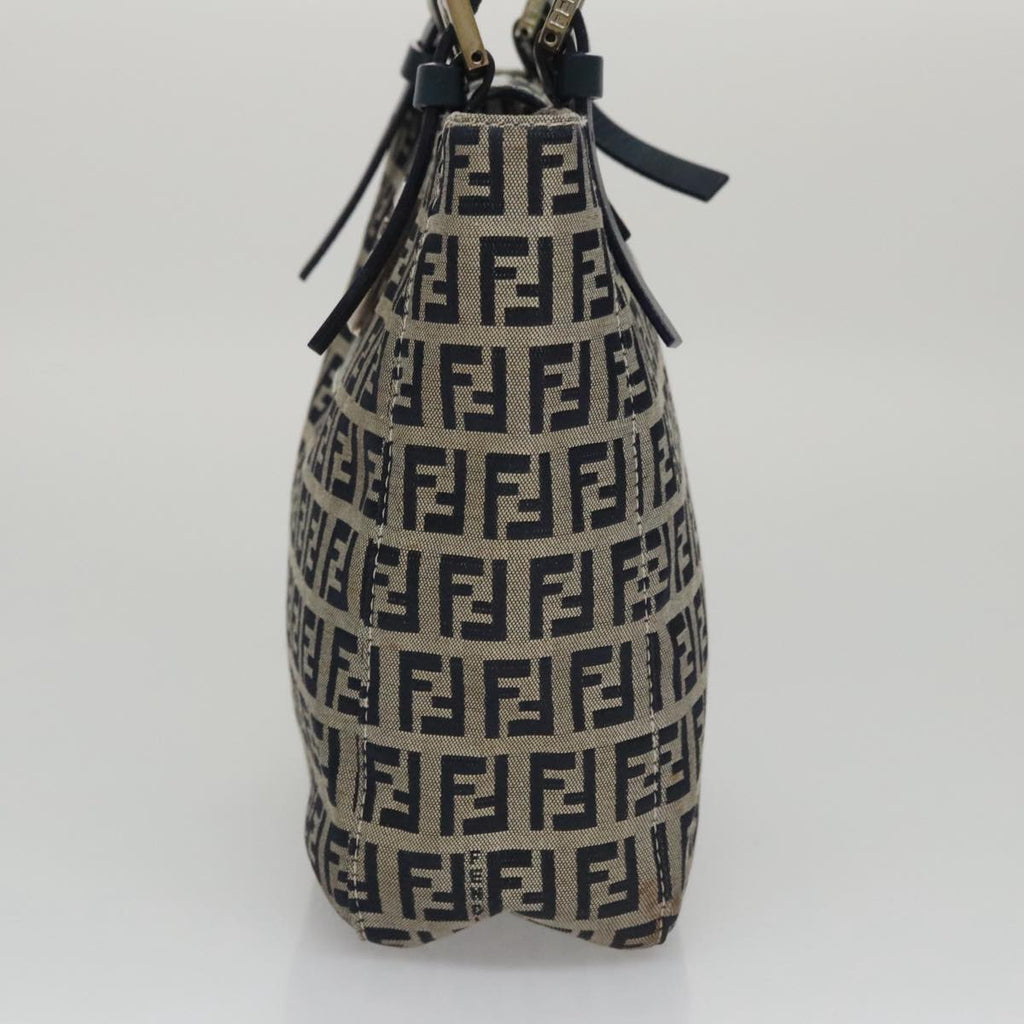FENDI Zucchino Canvas Hand Bag Navy104306