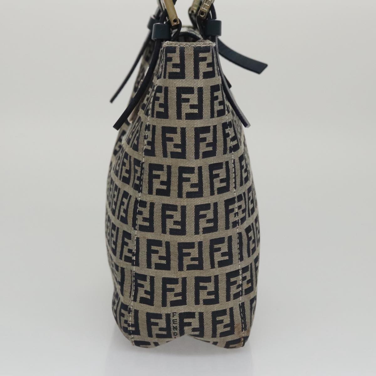 FENDI Zucchino Canvas Hand Bag Navy104306
