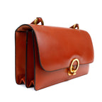 Hermes Box Calf Rust Lydia Bag w. Gold Hardware