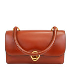 Hermes Box Calf Rust Lydia Bag w. Gold Hardware