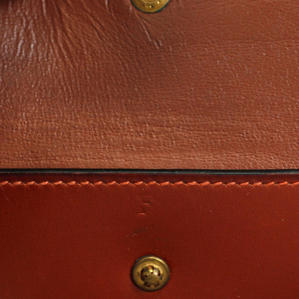 Hermes Box Calf Rust Lydia Bag w. Gold Hardware