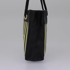 FENDI Mini Hand Bag Leather Black Green104482
