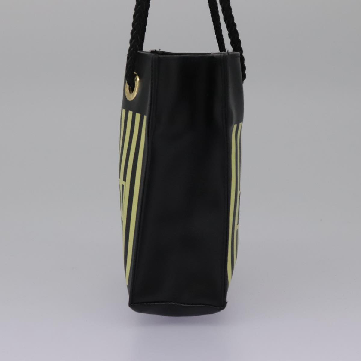FENDI Mini Hand Bag Leather Black Green104482