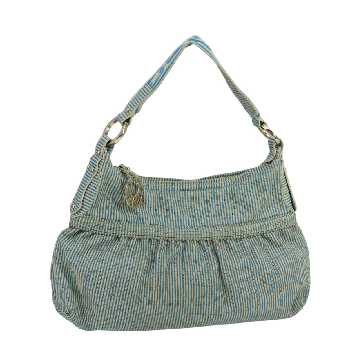 FENDI Zucca Canvas Shoulder Bag Blue104625