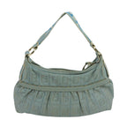 FENDI Zucca Canvas Shoulder Bag Blue104625