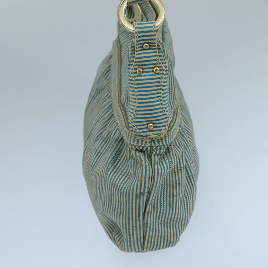 FENDI Zucca Canvas Shoulder Bag Blue104625