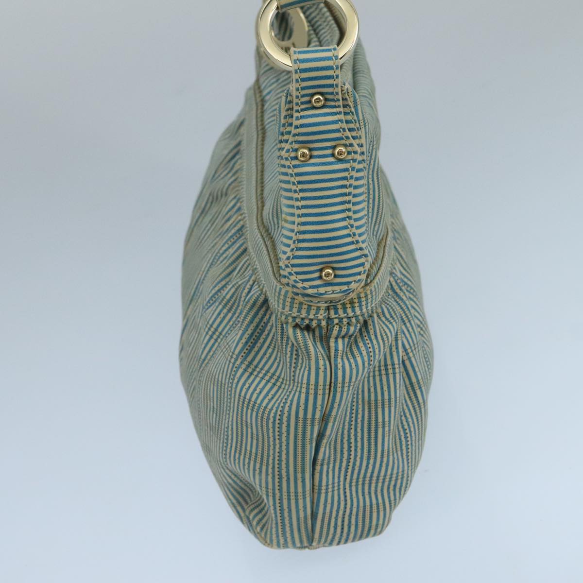 FENDI Zucca Canvas Shoulder Bag Blue104625