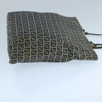 FENDI Zucchino Canvas Tote Bag Navy Silver104722