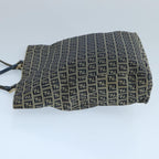 FENDI Zucchino Canvas Tote Bag Navy Silver104722