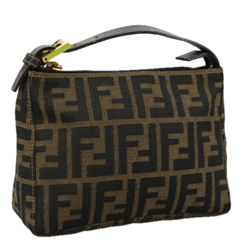 FENDI Zucca Canvas Hand Bag Brown104859