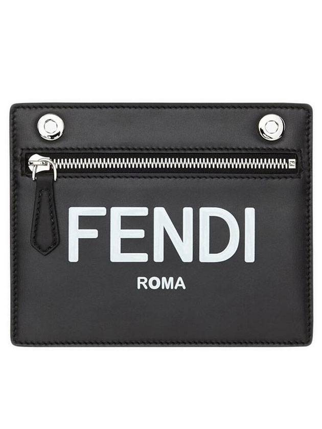 Fendi Peekaboo Pocket Clutch Bag Black