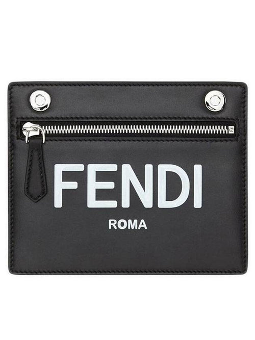 Fendi Peekaboo Pocket Clutch Bag Black