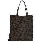 FENDI Zucca Canvas Tote Bag Brown Black105206