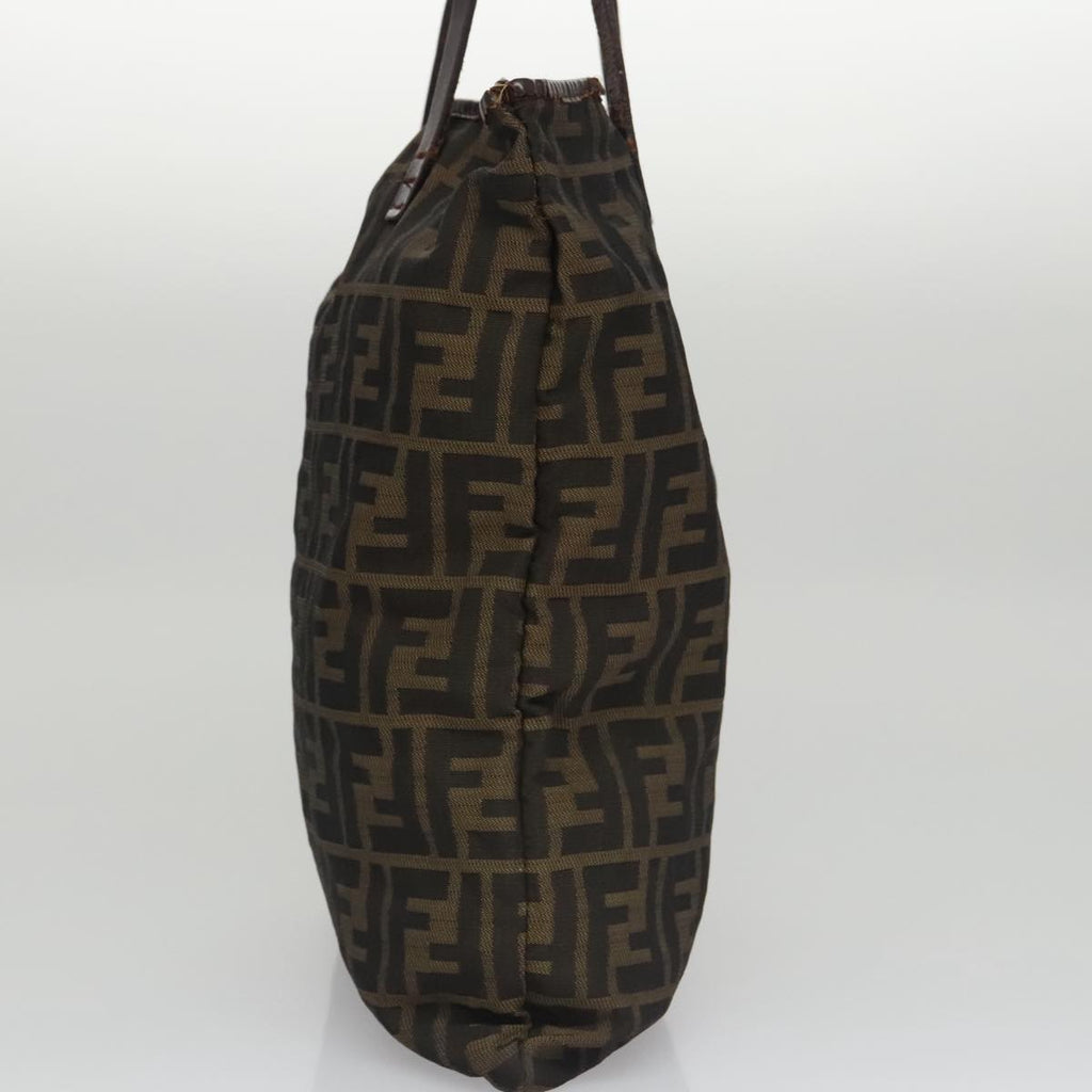 FENDI Zucca Canvas Tote Bag Brown Black105206