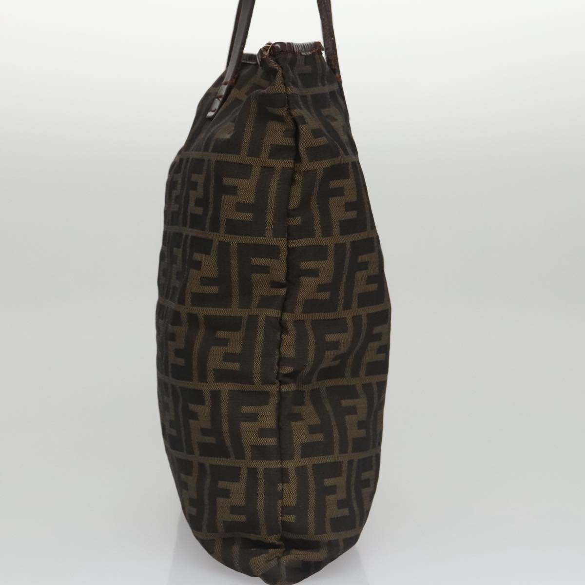FENDI Zucca Canvas Tote Bag Brown Black105206
