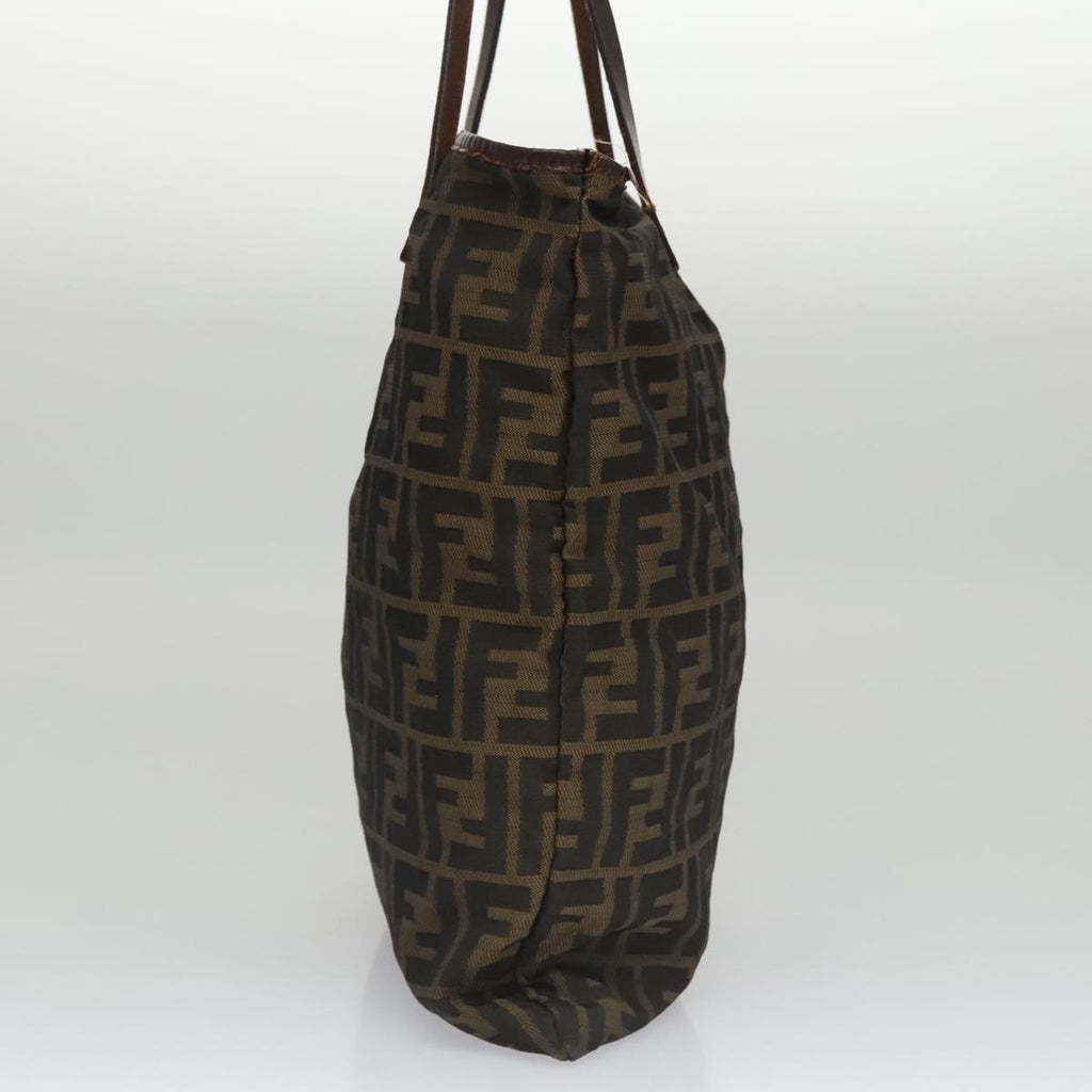 FENDI Zucca Canvas Tote Bag Brown Black105206