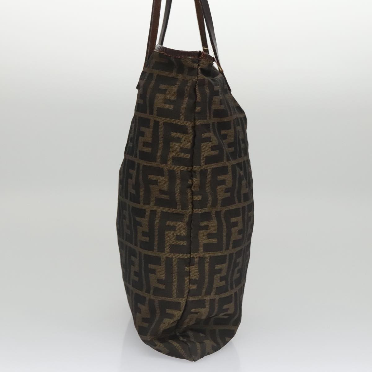 FENDI Zucca Canvas Tote Bag Brown Black105206