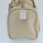 FENDI Zucchino Canvas Hand Bag Silver105253