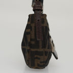 FENDI Zucca Canvas Mini Croissant Hand Bag Black Brown105350