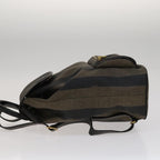 FENDI Pecan Canvas Backpack PVC Brown Black Gold105418