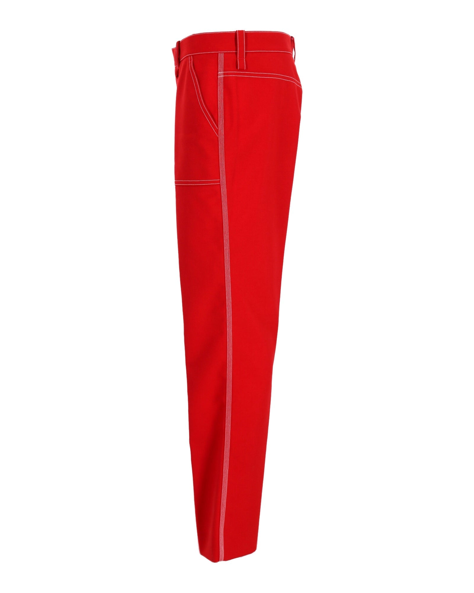 Chloe Boot Cut Trousers in Red Polyester