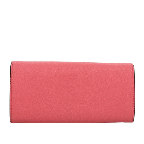 FENDI Peek A Boo Long Wallet Leather Pink 8M0427105907