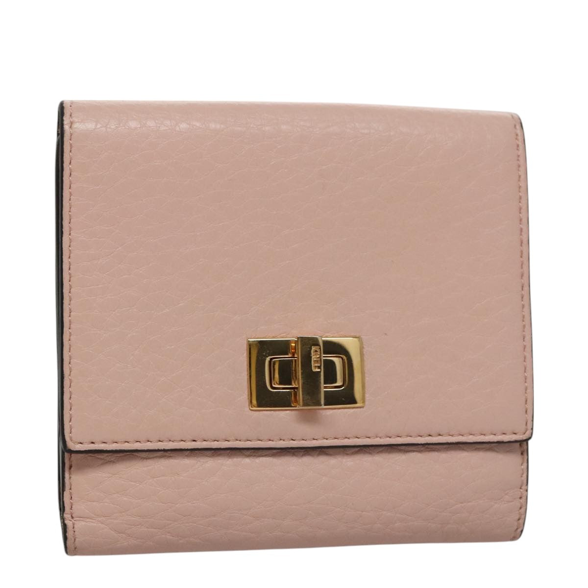 FENDI Peek A Boo Wallet Leather Pink105912