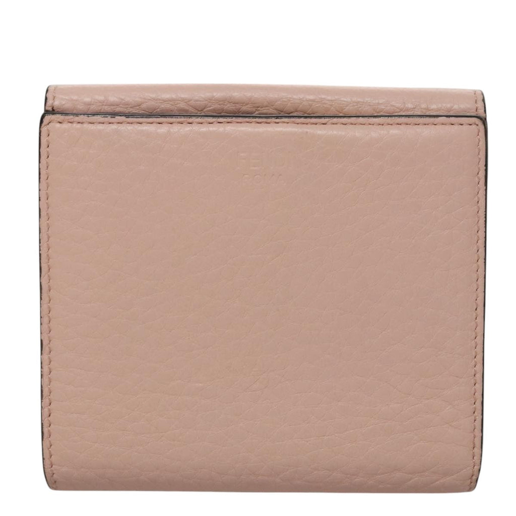 FENDI Peek A Boo Wallet Leather Pink105912