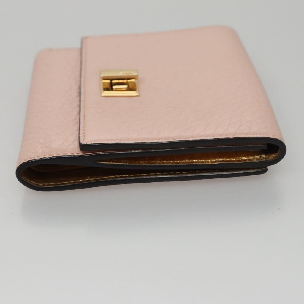 FENDI Peek A Boo Wallet Leather Pink105912