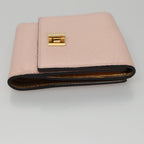 FENDI Peek A Boo Wallet Leather Pink105912