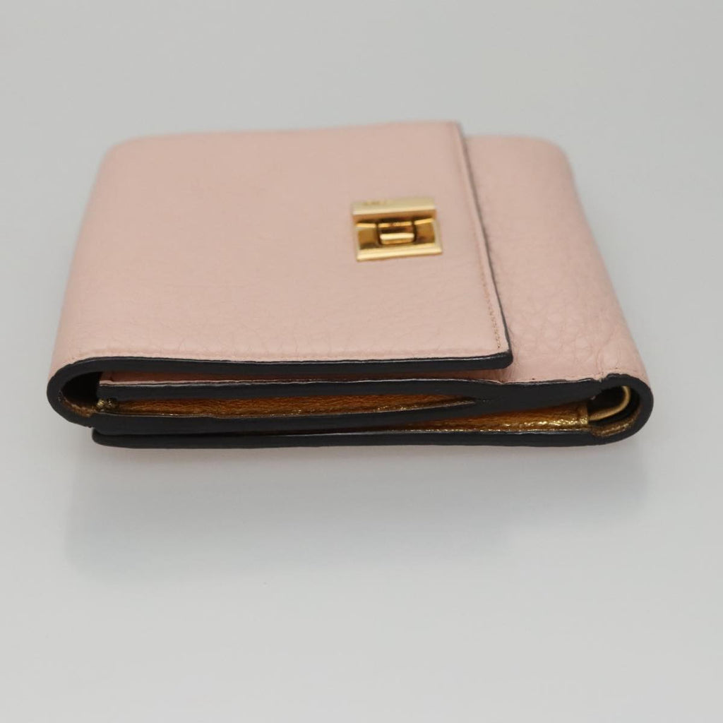 FENDI Peek A Boo Wallet Leather Pink105912