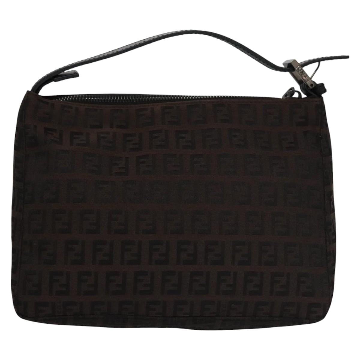 FENDI Zucchino Canvas Pouch Brown105942